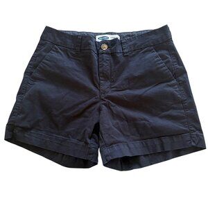 Old Navy Everyday Mid-Rise Black Shorts Size 8 Womens Chino